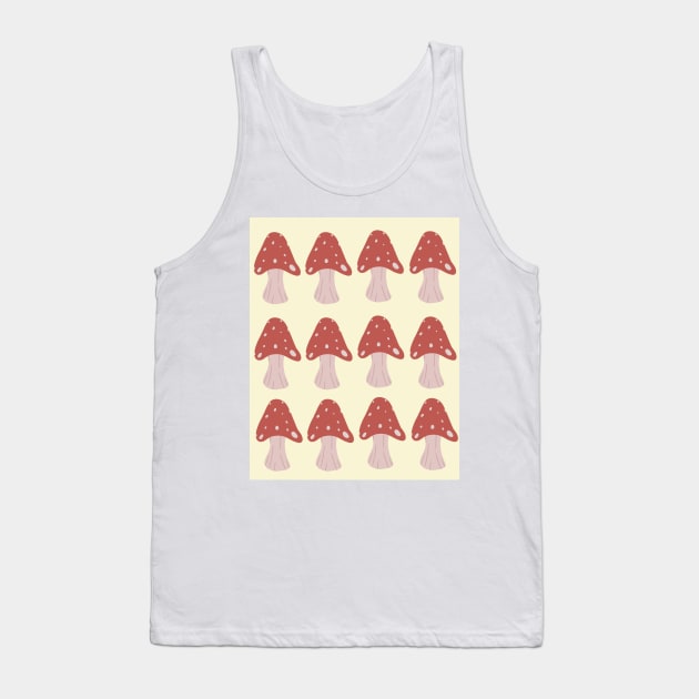 Minimalist mushroom pattern Tank Top by kuallidesigns